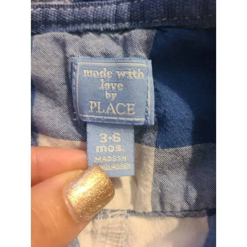 Place 3 to 6 months plaid one piece